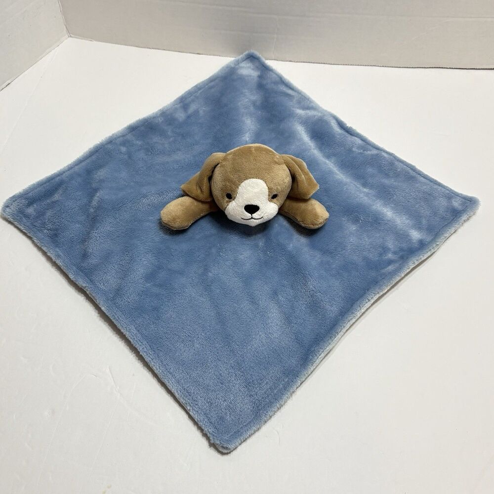 Carter's Baby Blue Puppy Dog Lovey Blanket 14"x14"